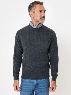 Best Saltwell Cable Knit Mock Shirt Jumper Grey