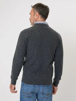 Best Saltwell Cable Knit Mock Shirt Jumper Grey