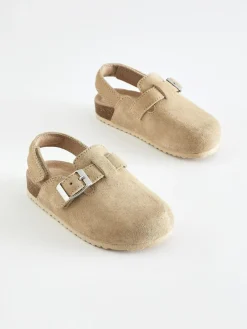 Clearance Next Leather Clogs Sand