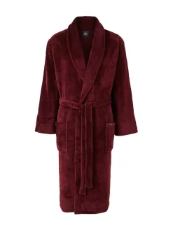 Online Savile Row Company Red Lightweight Soft Fleece Dressing Gown