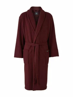 Online Savile Row Company Lightweight Soft Waffle Fleece Dressing Gown Red
