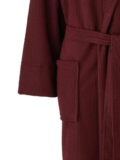 Online Savile Row Company Lightweight Soft Waffle Fleece Dressing Gown Red
