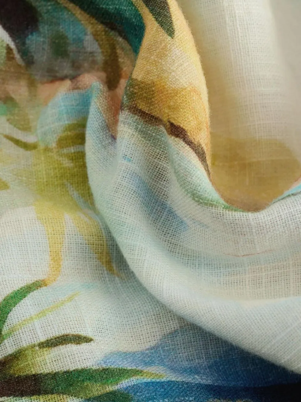 Sale Next Scenic Print Elasticated Waist Shorts with Linen