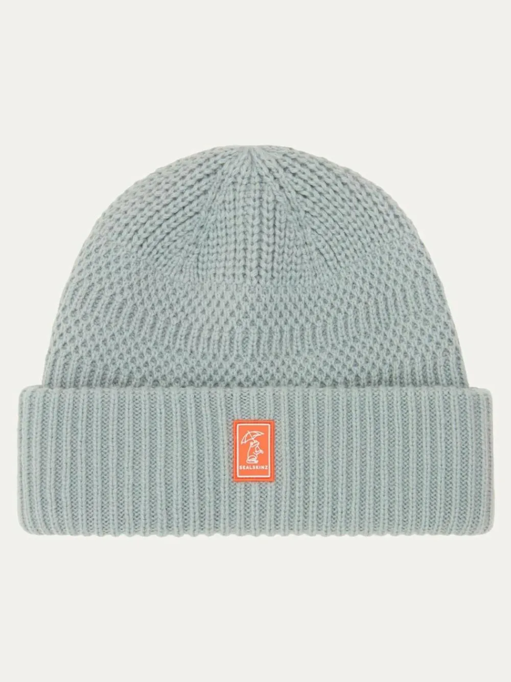 Clearance Sealskinz Kids Ruston Waterproof Cold Weather Roll Cuff Beanie Blue