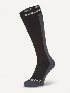 Clearance Sealskinz Worstead Waterproof Cold Weather Knee Length Black Socks