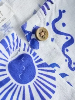 Next Seaside Print Double Ruffle Sleeve Dress (3mths-8yrs)^ Dresses|Dresses