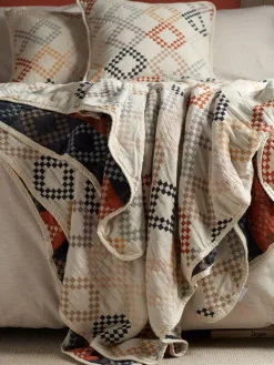 Secret Linen Store Multi Jolene Quilted Throw^ Cushions & Throws