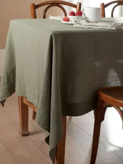 Secret Linen Store 100% Linen Table Cloth^ Table Linen, Placemats & Coasters