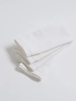 Secret Linen Store Set of 4 Twill Napkins^ Branded Kitchenware|Table Linen, Placemats & Coasters