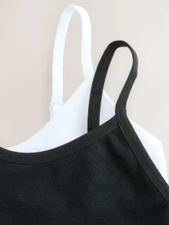 New self. Seamless Rib Long Line Bralette 2 Pack Black/White