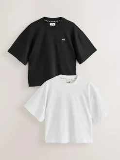 self. Black/White T-Shirts 2 Pack^Women Tops & T-Shirts|Loungewear