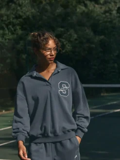 Online self. Rugby Sweatshirt Blue