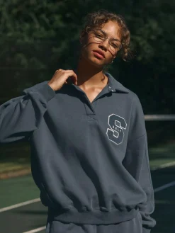 Online self. Rugby Sweatshirt Blue