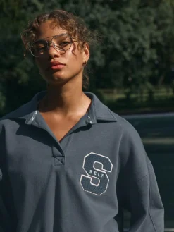 Online self. Rugby Sweatshirt Blue