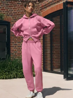 New self. Hooded Zip Through Jacket Bright Pink