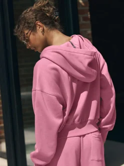 New self. Hooded Zip Through Jacket Bright Pink