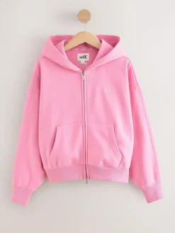 New self. Hooded Zip Through Jacket Bright Pink