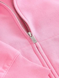 New self. Hooded Zip Through Jacket Bright Pink