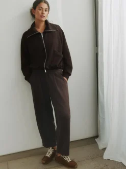 Clearance self. Barrell Leg Joggers Chocolate Brown