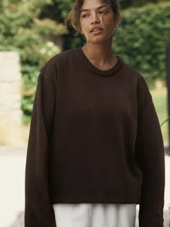 Outlet self. Knit Jumper Chocolate Brown