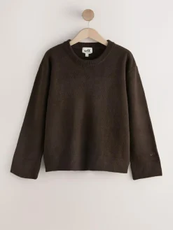 Outlet self. Knit Jumper Chocolate Brown