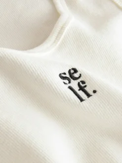 self. Cotton Rib Scoop Neck Vest^Women Loungewear