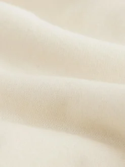 New self. Ecru Half Zip Collar Sweatshirt