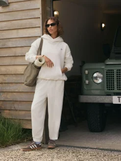 Hot self. Ecru White Hoodie