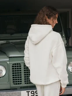 Hot self. Ecru White Hoodie