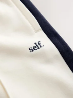 Best self. Ecru/Navy Wide Leg Joggers