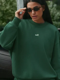 Discount self. Green Cuffed Joggers