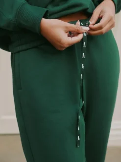 Discount self. Green Cuffed Joggers