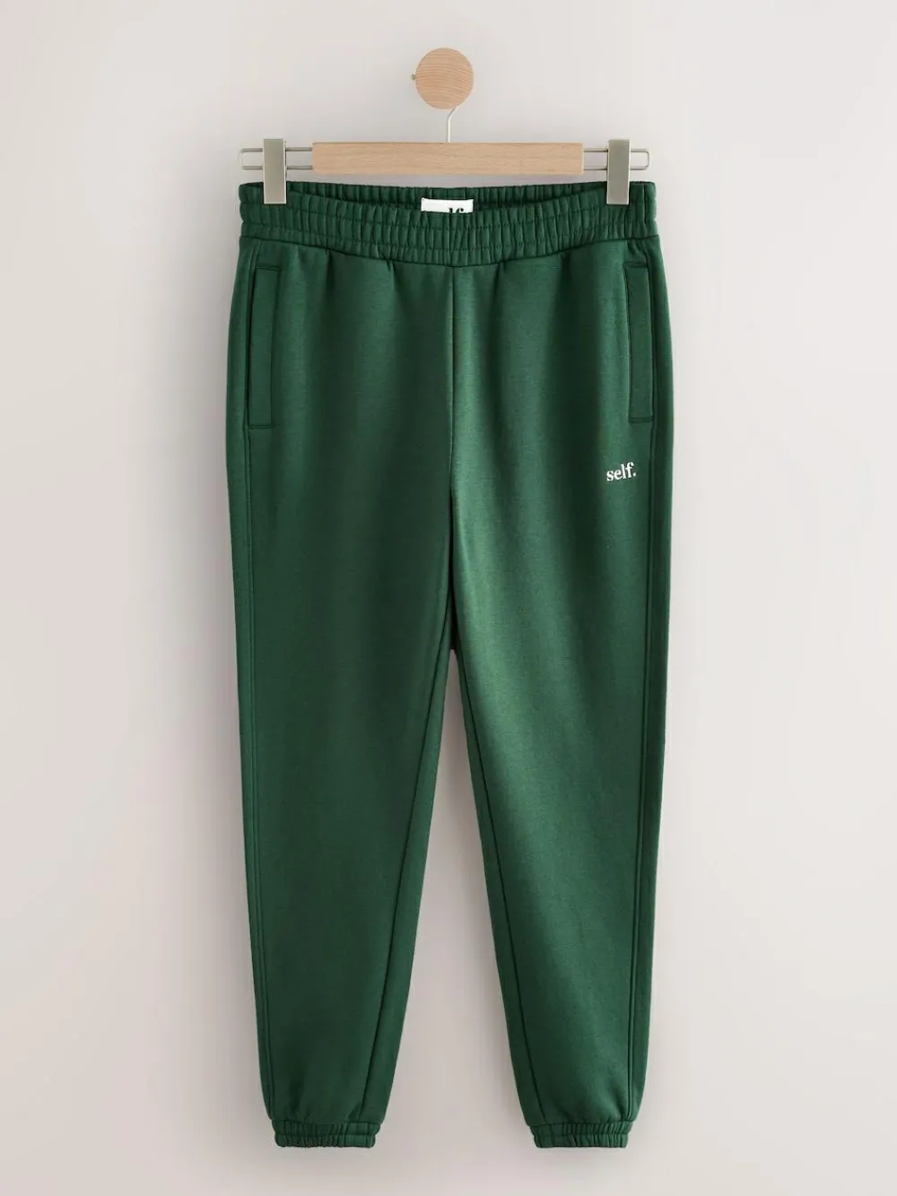 Discount self. Green Cuffed Joggers