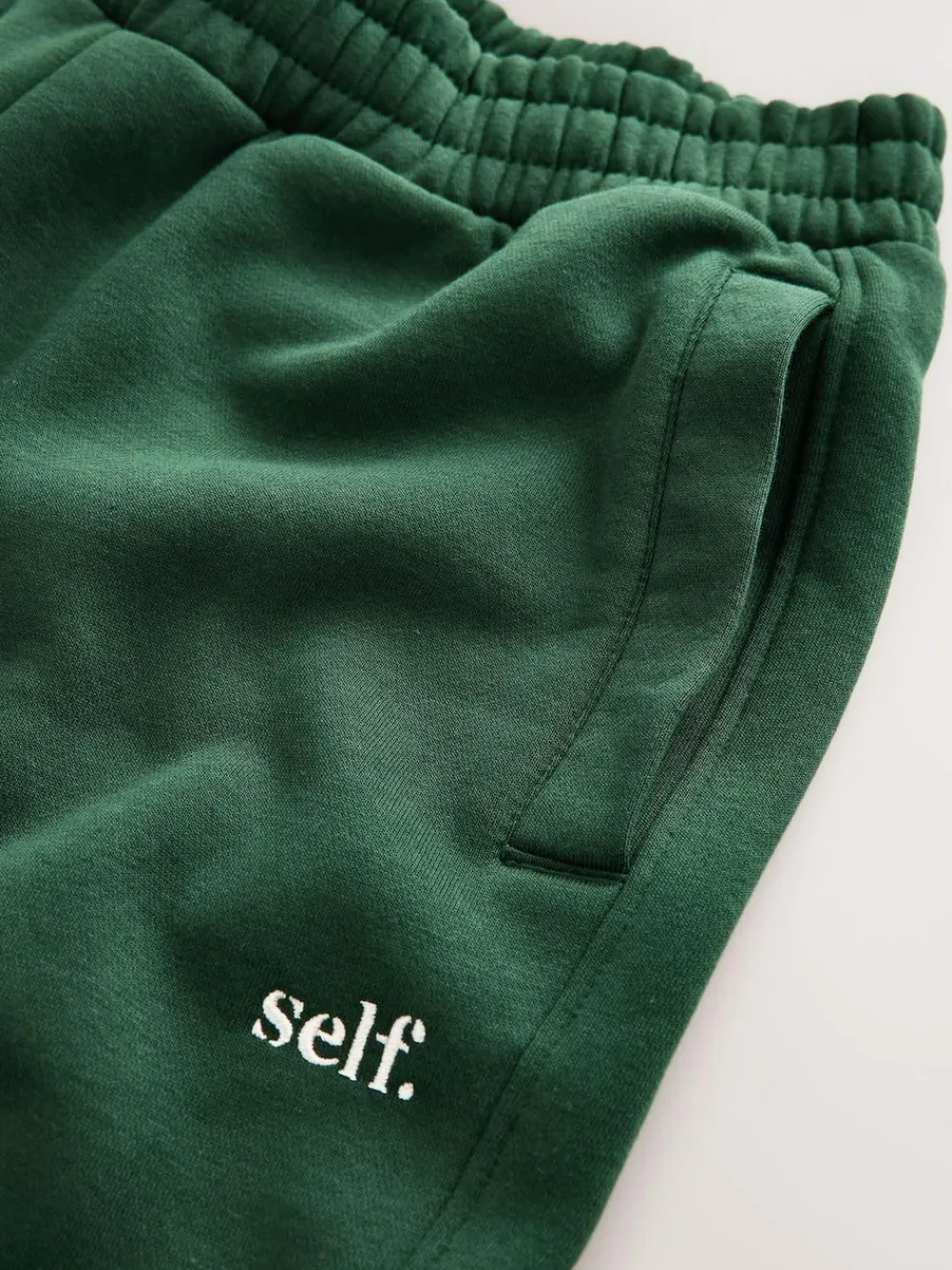 Discount self. Green Cuffed Joggers