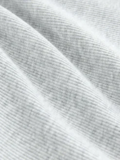 self. Grey Fitted Rib T-Shirt^Women Loungewear