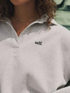 Best self. Rugby Sweatshirt Grey