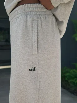 self. Grey Wide Leg Joggers^Women Loungewear