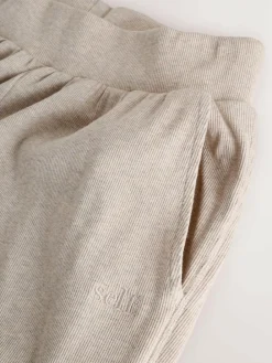 Discount self. Ribbed Button Through Pyjamas Oatmeal