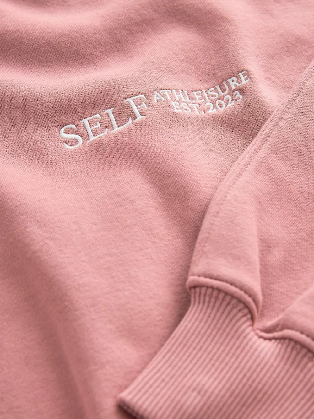 Outlet self. Half Zip Sweatshirt Pink