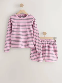 self. Pink Stripe Short Pyjamas