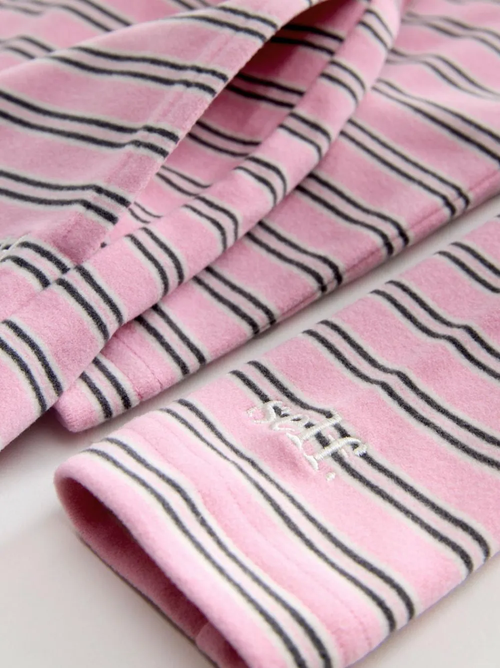 self. Pink Stripe Short Pyjamas