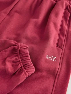 self. Red Cuffed Joggers^Women Loungewear