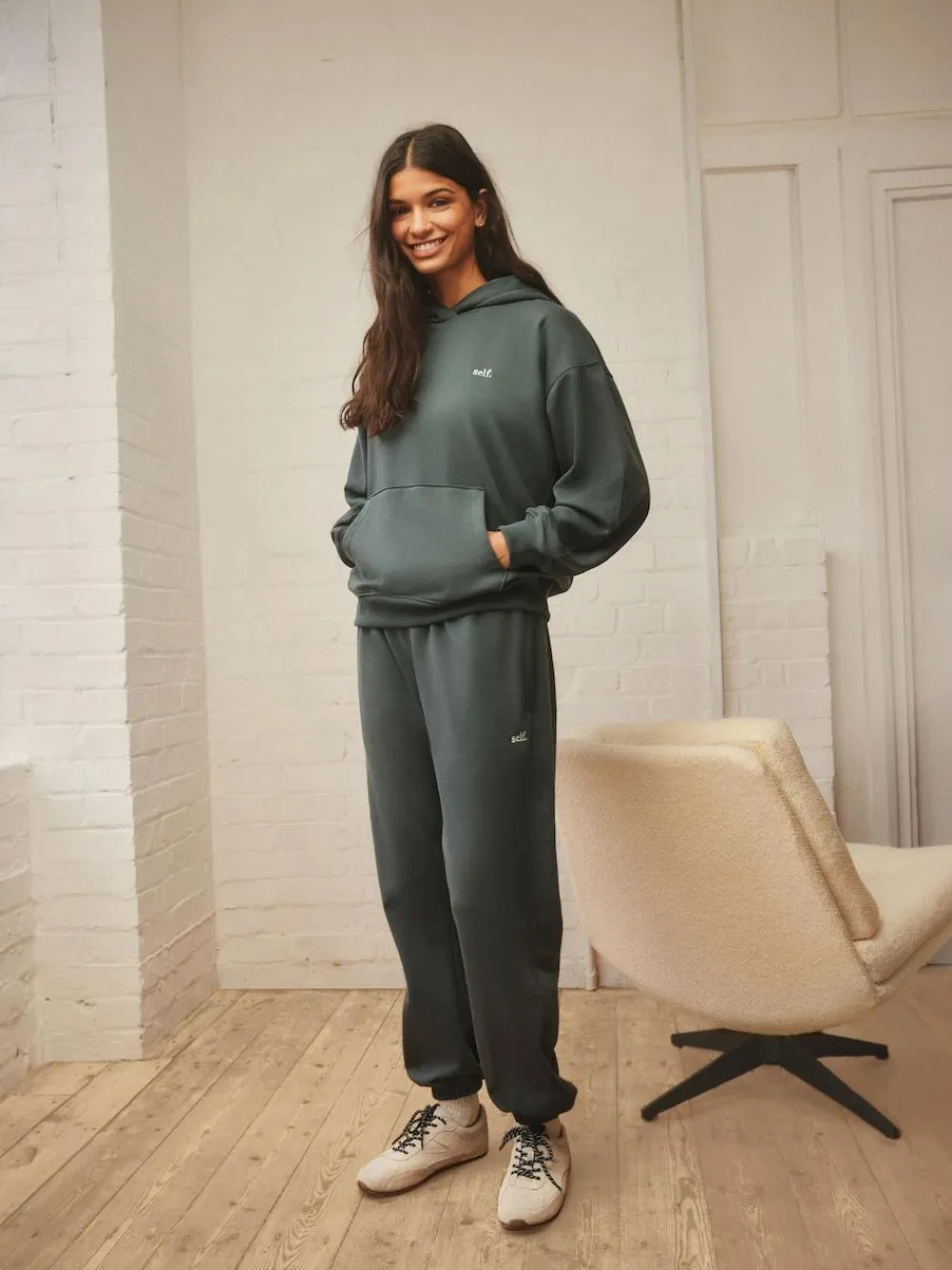 Online self. Cuffed Joggers Teal Blue