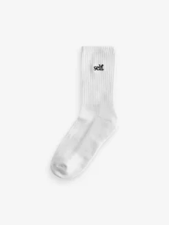 self. White 3 Pack Cushion Sole Lounge Ankle Socks 3 Pack