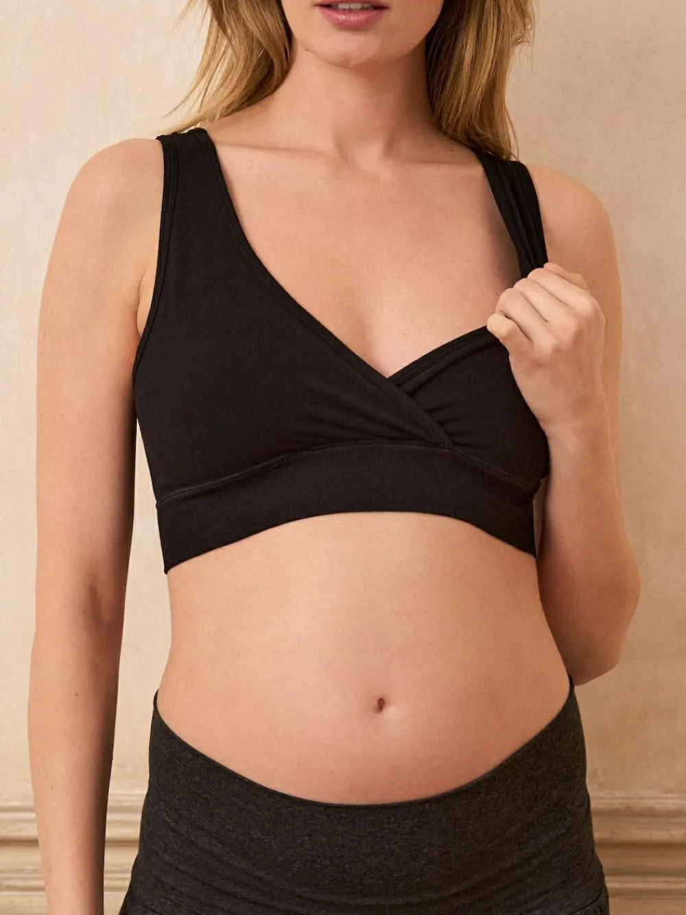 Seraphine Black & Taupe Maternity & Nursing Seamless Sleep Bras 2 Pack^Women Bras
