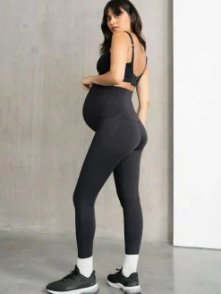 Online Seraphine Black Bump & Back Support Maternity Black Leggings