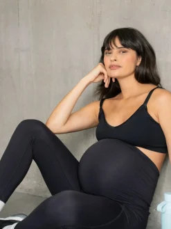 Online Seraphine Black Bump & Back Support Maternity Black Leggings