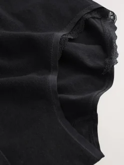 Seraphine Black Cotton Rib Jersey Maternity & Postpartum Briefs 5 Pack^Women Panties|All Lingerie