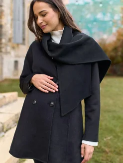 Seraphine Black Double Breasted Wool Maternity Coat^Women Coats & Jackets|Coats & Jackets