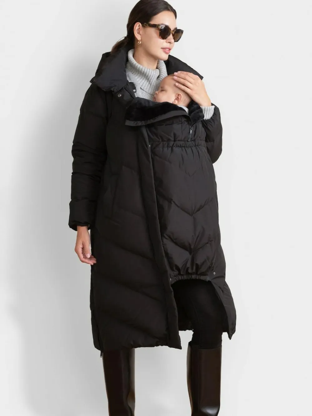 Seraphine 3-In-1 Long Chevron Puffer Maternity Coat^Women Coats & Jackets|Coats & Jackets